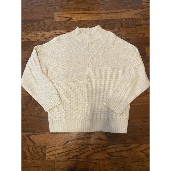 American Eagle Women’s Knit Comfy Sweater Ivory Size Large - Picture 1 of 5